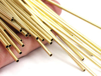 2.5mm Brass Tubes Customize Size - 24 Pcs Raw Brass Tube Beads - 30mm-40mm-50mm-60mm-70mm-80mm-90mm to 350mm