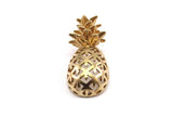 Brass Pineapple Pendant - Raw Brass Pineapple Pendants (30x13.4x6.3mm) N0250
