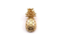 Pineapple Pendant - Raw Brass Pineapple Pendants (20x9x4.3mm) N0255