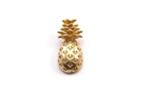 Pineapple Pendant - Raw Brass Pineapple Pendants (20x9x4.3mm) N0255