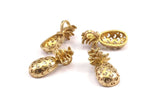Pineapple Pendant - Raw Brass Pineapple Pendants (20x9x4.3mm) N0255