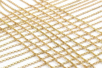 Raw Brass Rolo Chain, Soldered Brass Rolo Chain (1.8mm) Rb 8-16-Y