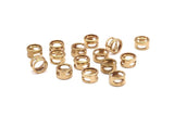 Brass Bead For Leather, 12 Raw Brass Beads For Leather Cord Bracelets (7x4mm) Y078