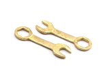 Brass Engineer Pendant - 3 Raw Brass Hand Tool Mechanic Pendants (39x11mm) N0245