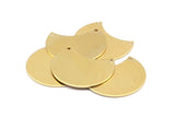Brass Moon Finding, Raw Brass Blank (32x22x0.80) N0513