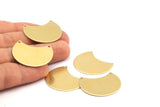 Brass Moon Finding, Raw Brass Blank (32x22x0.80) N0513