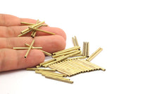 Brass Tube Beads, Raw Brass Tube Beads (1.5x24mm) N0462