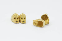 Brass Robot Beads, 2 Raw Brass Robot Bracelet Parts (10x8mm) N0407