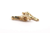 Bird Skull Pendant, 1 Gold Plated Brass Bird Skull Necklace Pendant With 1 Loop (30x10x8mm) N0483