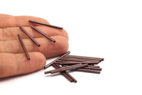 Copper Tube Bead, 50 Copper Tube Spacer Beads (30x2mm) K188