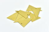 Brass Triangle Charm, 50 Raw Brass Triangle Charms With 1 Hole (25x16mm) A0008