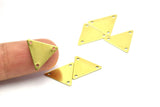 Brass Triangle Bulk, 1000 Raw Brass Triangle Charms with 3 Holes (12x14mm)  A0017