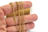 Raw Brass Chain, Raw Brass Soldered Chain (1.7x1.3mm) 3m-5m-10m-20m-50m-90m Mb 7-5 Z064
