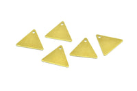 Pirinç Küçük Üçgenler, 1 Delikli 1000 Ham Pirinç Üçgen Tılsımı (12x14mm) A0013