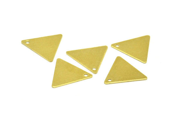 Pirinç Küçük Üçgenler, 1 Delikli 1000 Ham Pirinç Üçgen Tılsımı (12x14mm) A0013