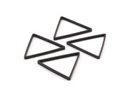 Black Triangle Charm, 24 Oxidized Brass Black Triangle Charms (29x0.80x2mm) Bs 1195 S218