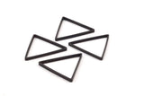 Black Triangle Charm, 24 Oxidized Brass Black Triangle Charms (29x0.80x2mm) Bs 1195 S218