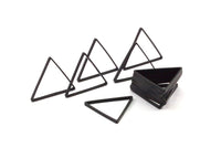 Black Triangle Charm, 24 Oxidized Brass Black Triangle Charms (29x0.80x2mm) Bs 1195 S218