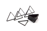 Black Triangle Charm, 24 Oxidized Brass Black Triangle Charms (29x0.80x2mm) Bs 1195 S218