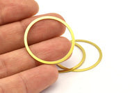 Ring Earring Finding, 40 Raw Brass Connector Rings  (28mm) Brs 451 A0189