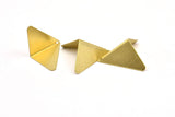 Brass Kite Charms, 6 Raw Brass Geometric Triangle Earring Charms (22mm) U010