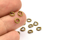 5mm Jump Ring - 100 Antique Brass Round Jump Ring Connectors Findings (5x1mm) A0376