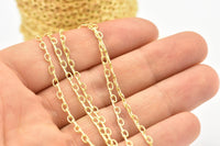 Raw Brass Chain, D Chain, Raw Brass Soldered Chain (2.40mm) Mb 8-32-Y