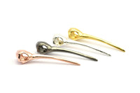 Bird Skull Charm , 925 Silver, Rose Gold Plated, Gold Plated, Black Plated Bird Skull Pendants (52x10mm) N0494