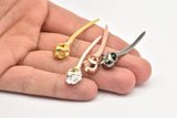 Bird Skull Charm , 925 Silver, Rose Gold Plated, Gold Plated, Black Plated Bird Skull Pendants (52x10mm) N0494