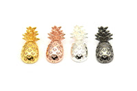 Pineapple Pendant, 925 Silver, Rose Gold Plated, Gold Plated, Black Plated Pineapple Pendant (20x9x4.3mm) N0255
