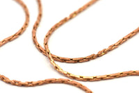 Red Snake Chain, 2 M Red Brass Snake Chain (1mm) Mb 4-84