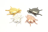 Silver Bug Charm, 925 Silver, Gold Plated, Black Plated, Rose Gold Plated, Bug Fly Insect Pendants (29x22x5.5mm) N0495