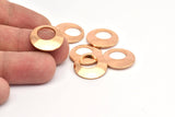 Rose Gold Hoop, 3 Rose Gold Plated Brass Earring Hoops, Geometric Pendants, Charms, Earring Findings (18x2.2mm) Bs 1290 Q0158