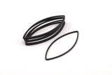 Black Marquise Ring , 50 Oxidized Brass Black Marquise Ring, Connector, Charms  (16x41x0.80mm) Bs 1167 S476