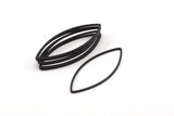 Black Marquise Ring, 25 Oxidized Brass Black Marquise Ring, Connector, Charms  (16x41x0.80mm) Bs 1167 S476