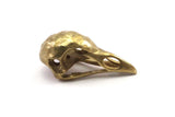 Tiny Bird Skull, 925 Silver, Rose Gold Plated, Black Plated, Gold Plated, Choose Finish, Bird Skull Pendants (25x12x11mm) N0484