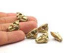 Ox Skull Charm, Raw Brass Ox Skull Necklace Pendants, (21x13x10mm) N0486