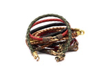 Leather Hook Caps, 2 Rose Gold Plated Brass Leather Cord Ends, Hook Ends for 5mm Leather Cord (17x14x8mm) N0311