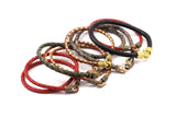Leather Hook Caps, 2 Rose Gold Plated Brass Leather Cord Ends, Hook Ends for 5mm Leather Cord (17x14x8mm) N0311