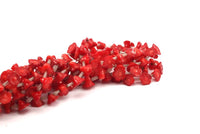 Kırmızı Mercan Çiçek Boncukları 15,5 İnç Tam Tel (9x6mm) T086
