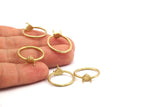 Claw Ring Setting, Raw Brass 5.5mm Ring Settings With 3 Claws, Ring Blanks N0100-17.5