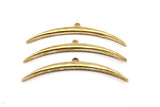 Brass Crescent Pendant, Raw Brass Textured Wide Crescent Moon Necklace Pendants, Charms (54x4.5x2.7mm) N0523