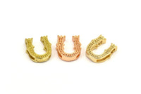 3 Letter Pendants, 3 Brass Letter Alphabets, Rose Gold and Gold Finish Options, Uppercase, Letter Initial Pendant for Personalized Necklaces
