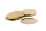 46mm Round Tag, Huge Raw Brass Round Tags with 1 Hole (46x0.45mm) N0464
