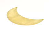 Moon Wall Art, 4 Raw Brass Crescent Moon Wall Hanging Decor with 2 Holes (90x35x0.60mm) H0181