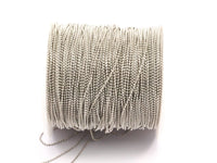 1mm Silver Ball Chain, 30 Meters - 99 Feet (1mm) Silver Tone Brass Faceted Ball Chain Z030