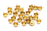 Yuvarlak Çatal Ayarı, 100 Ham Pirinç Yuvarlak 1 Döngü, SS34 7mm/7.20mm Yapay Elmaslar için 4 Çatal Ayarı S396