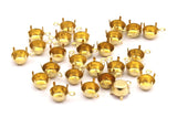 Yuvarlak Çatal Ayarı, 100 Ham Pirinç Yuvarlak 1 Döngü, SS34 7mm/7.20mm Yapay Elmaslar için 4 Çatal Ayarı S396