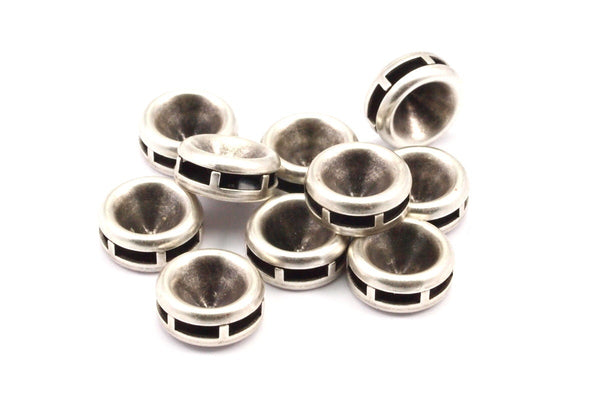Ss24, ss25 Ayarı, 12 Antik Gümüş Kaplama Swarovski Taş Ayarı (12,7x5,5 mm) B-7