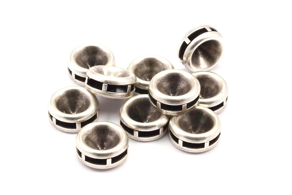 Ss24, ss25 Ayarı, 12 Antik Gümüş Kaplama Swarovski Taş Ayarı (12,7x5,5 mm) B-7